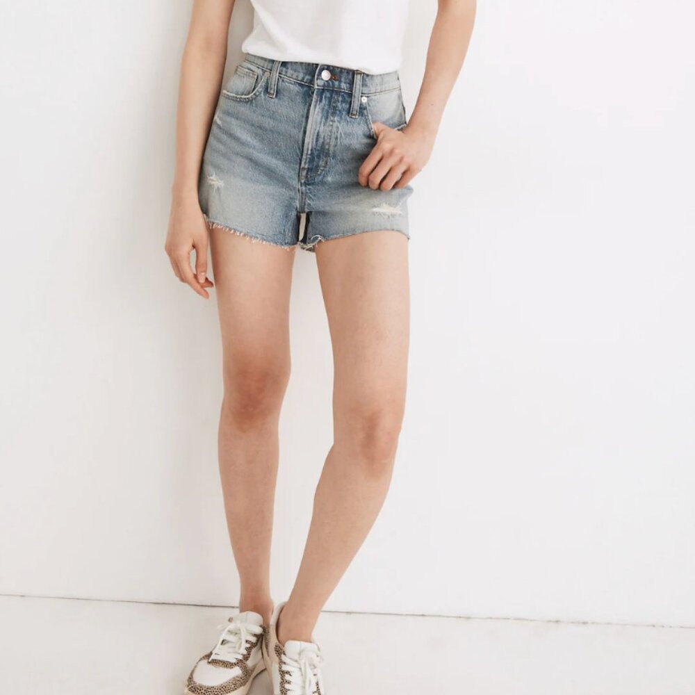 Madewell The Perfect Jean Short in Snyder Wash: TENCE Denim Edition - Size 32